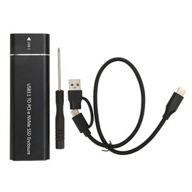 M.2 NVMe SSD Enclosure 10Gbps 2TB USB 3.1 Type C UASP Protocol Type C SSD Enclosure for 2230 2242 2260 2280 SSD Black OTG Cable
