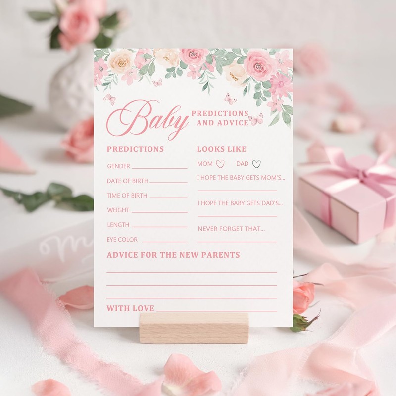 Kaderas Baby Prediction and Advice Baby Shower Game Cards for