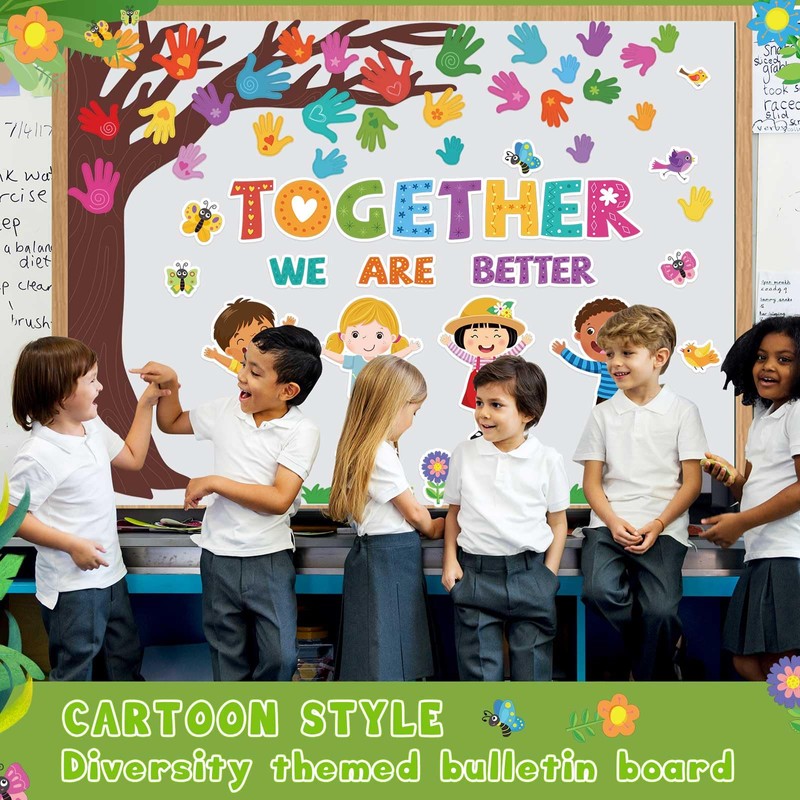 Pasimy Student Diversity Bulletin Board Sets Boho Classroom Decor Rainbow