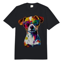 Jack Russell Terrier Dog with Sunglasses Cute Jack Russells Comfort Colors Adult Heavyweight T-Shirt