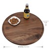 MAGIGO 18 Inches Round Walnut Wood Cutting Board for Kitchen,