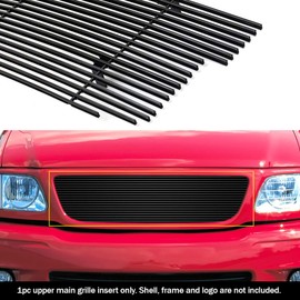 APS Compatible with 1999-2003 Ford F150 Lightning Harley Davidson Black Billet Grille Grill Insert F85072H