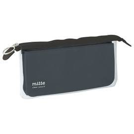 Sunstar Stationery S2312760 Pencil Case, Clear Pouch, Mitte, Flat, Light Black