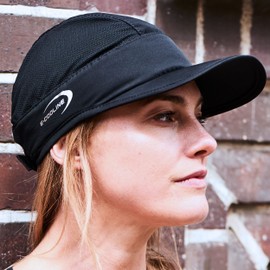 E.COOLINE Powercool SX3 Cooling Baseball Cap Light | Cooling Hat for Adults | Mobile Air Conditioning for the Head | Washable, black