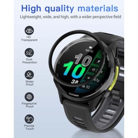 2 Pack Screen Protector for Garmin Forerunner 970, 3D Full Screen Coverage Protective Film for Garmin Forerunner 970 Smart Watch, HD Clarity,Anti-Scratch, Bubble Free