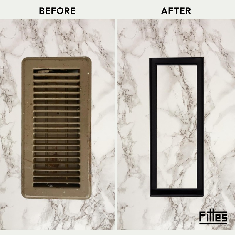 Fittes Flush Floor Vent [Luxe], Minimalist Solid Steel HVAC Air