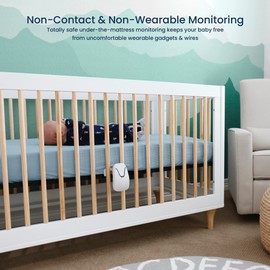 The New Babysense 7 Under-The-Mattress Baby Breathing Movement Monitor - The Original Non-Contact and Medically Certified Infant Monitor - Full Bed Coverage with 2 Sensor Pads