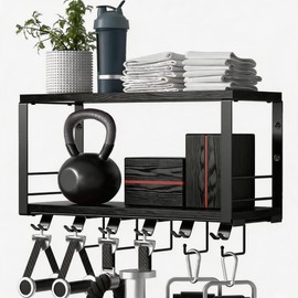 TJ.MOREE Floating Shelf Compatible 2 Tier with Tonal Accessories Wall Mount