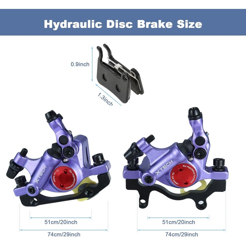 Mgoodoo MTB Hydraulic Disc Brake Set, Bicycle Disc Brake Sets