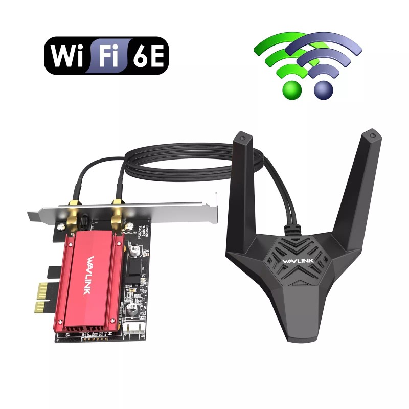 Universal PCIE WiFi-6E Tri-band WiFi Card 5400Mbps WiFi Network Card