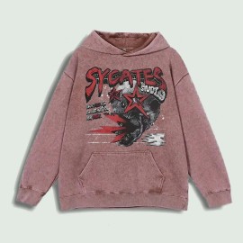 Sycates Studio Graphic Hoodie 100% Cotton US Warehouse 6 ColorsColor: Brown, Size: Xl