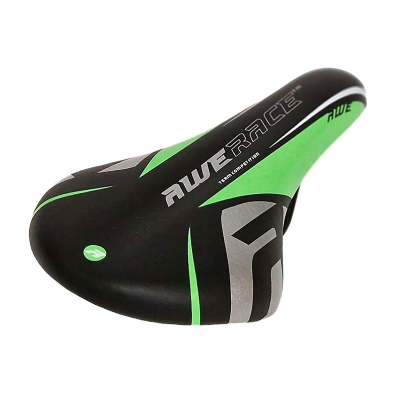 AWE® Junior MTB Bike Saddle Green/Pink/Black or Pink/Black/Silver