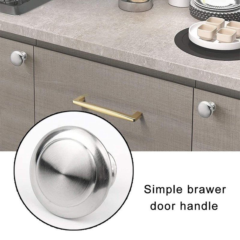 VIPMOON 10 Pack Cabinet Door Knobs Brushed Nickel Round Drawer