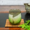 Kutani Ware Yunomi Ginai (Green), Ceramic, Japanese Tableware, Tea Bowl,