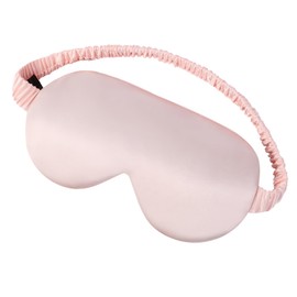 ALASKA BEAR Antifaz Para Dormir Con Diadema De Seda Para El Cuidado Del Cabello, Antifaz De Seda Para Ojos, Cómoda Banda Elástica Para Las Orejas, Correa No Ajustable (Rosa, Lujo, 22 Momme)