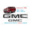 Auto GMC 2PCS Set Front Rear White Black GMC Emblems