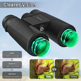 Black hole Black hole 12x42 Binoculars High Power Binoculars for Adults with FMC Lens for Bird Watching Travel Stargazing Hunting Concerts, Black