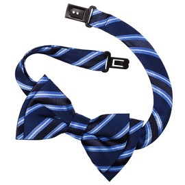 Retreez Preppy Stripe Pattern Woven PRE-TIED Boy 's de microfibra lazo, Azul