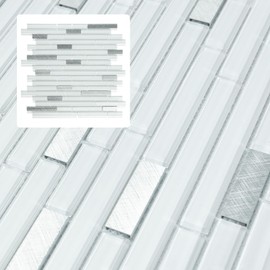 Midcard 5 Sheet Glass Mosaic Tiles for Kitchen and Bathroom Walls
