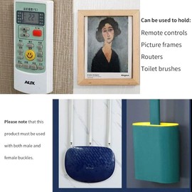 CARURLIFF 1 Pairs Shower Caddy Adhesive Relacement Sticker for Bathroom Kitchen, Square Double-Sided Adhesive Sticky Hook for No Drilling Wall Mount Holder, 6 cm