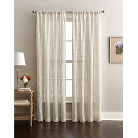 CHF Lynette Poletop Curtains, 63-inch, Linen