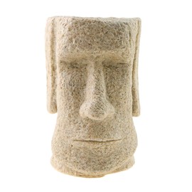 Winterworm Easter Island Moai Statue Resin Pen Holder Pencil Pot Organizer for Easter Day Desktop Home Decoration School Office Stationery Gift
