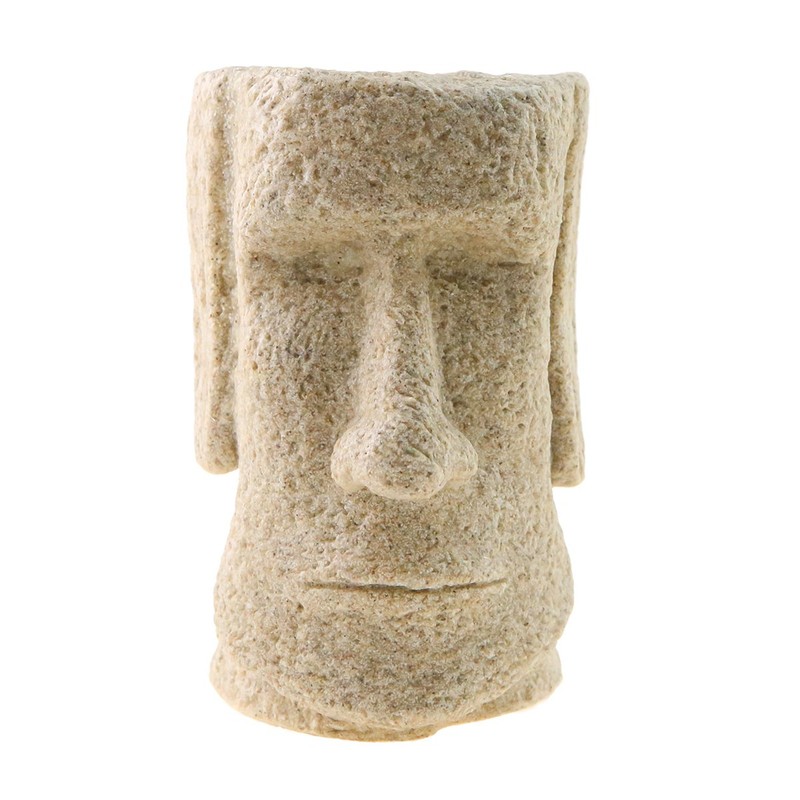 Winterworm Easter Island Moai Statue Resin Pen Holder Pencil Pot