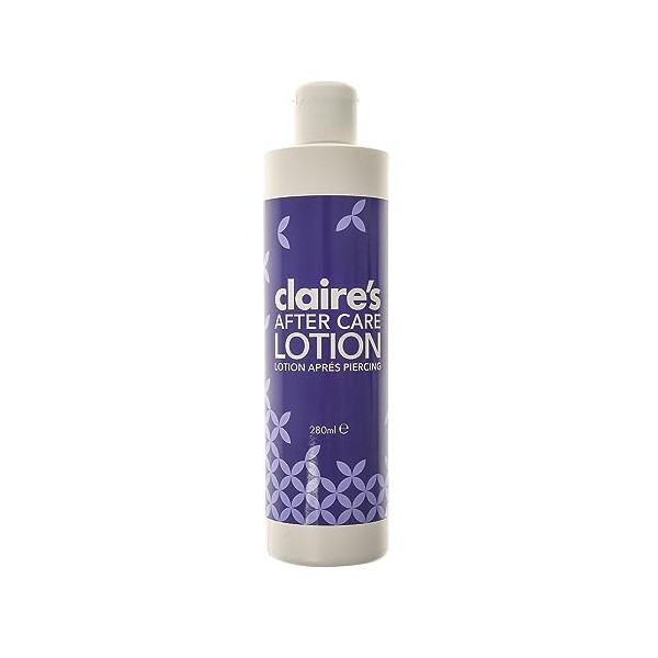 Claire's Ear Piercing Cleaning Solution Aftercare Lotion for New Piercings (280ml) Dermatologist & Paediatrician Tested Daily Cleaner, Sterilise & Heal Body Piercings