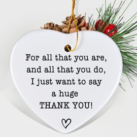 Jocidea Thank You Keepsake - Thank You Gift - Gift to Say Thank You - Ceramic Heart Keepsake - Thank You Present