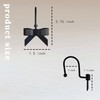 Dylrauoza Black Bow Shower Hooks Rust Proof, Shower Rings for