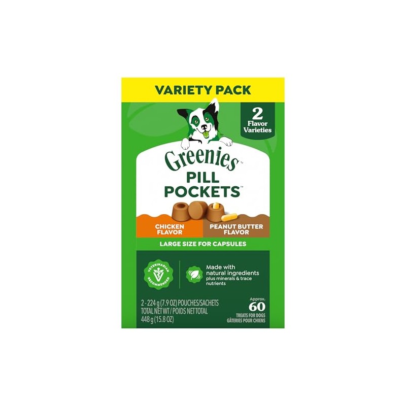 Greenies Pill Pockets for Dogs Large Size, Dog Treat Pouch