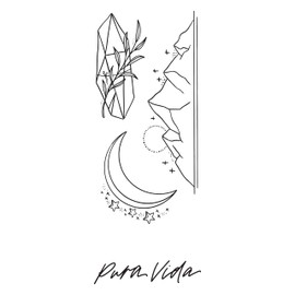 Pura Vida Peak Temporary Tattoo Set - Instructions Included - Pack of 3