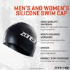 ZONE3 Unisex Sa18scap116/Os Swim Cap, Silver, One Size EU