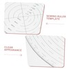 SEWACC Clear Acrylic Round Center Ruler Transparent Template for Accurate
