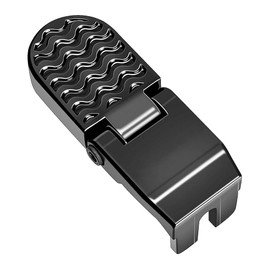 Tiardey 1 Pair U Slot Bicycle Rear Pedals,Folding Foldable Non-Slip Footrest Pedals Cycling Accessories for Mountain Bike Electric Bicycle Foot Pegs,(Black, 10mm)
