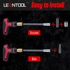 LEONTOOL 18-Piece T-Handle Ratchet Wrench and Screwdriver Set, 3 Adjustable
