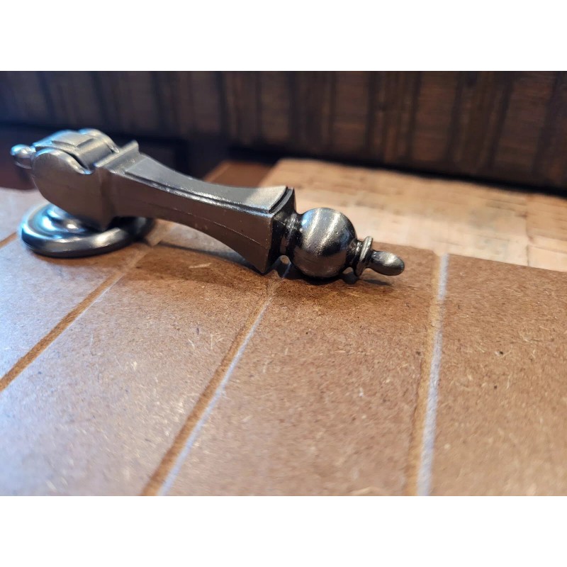 Ajax vintage pendant pull for cabinets drawers in antique pewter