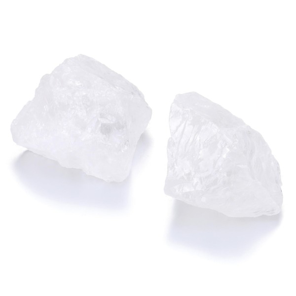 CrystalTears Clear Quartz Crystal Stone, Large 4.5-5.5cm Raw Rock Quartz