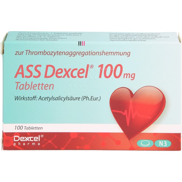 ASS Dexcel 100 mg Tabletten, 100 pcs. Tablets