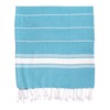 Nicola Spring Turkish Cotton Beach Towel - Light Blue -