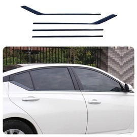 KELEIMAI Car Accessories Fit for Nissan Altima 2019 2020 2021 2022 Lower Windows Frame Sill Molding Cover Trims (Black) 4PCS Stainless Steel