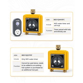 RAINPOINT WiFi Water Timer, Brass Inlet & Outlet,No WiFi Hub, 2.4Ghz WiFi Compatible, TWG004WRF Hub (Lot >202108)