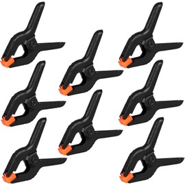 Timotech 12 Clips Resistentes de Plástico, Abrazaderas para Carpintería, Pinzas de Presión para Manualidades De 3.5 pulg, Sujetadores para Telas, Clips para Bricolaje y Fotografía.