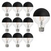 Bulbrite 776835 10-Pack 5W LED G25 2700K Filaments Half Black