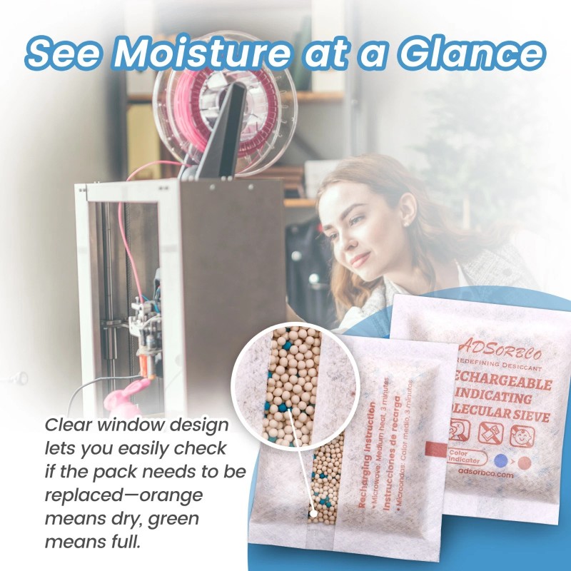 ADSORBCO REDEFINING DESICCANT [20 Gram 20 Packages] Adsorbco Rechargeable Molecular