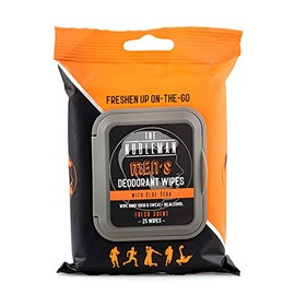 Men's Deodorant Wipes with Aloe Vera - 25 COUNT
