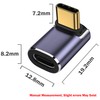 GELRHONR Right Angle USB C Adapter,40Gbps Type-C Male to Female