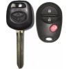 Toyota Transponder Chip Key 44D Dot + 3 Button Keyless