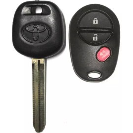 Toyota Transponder Chip Key 44D Dot + 3 Button Keyless Entry Remote GQ43VT20T A+