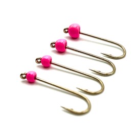 Kolibri Tungsten Micro Jig Hooks Set – 4 Pieces | Trout Tungsten Beads Ultralight Hooks for Fishing with Rubber Bait | Tungsten Jigs Trout Fishing Hooks